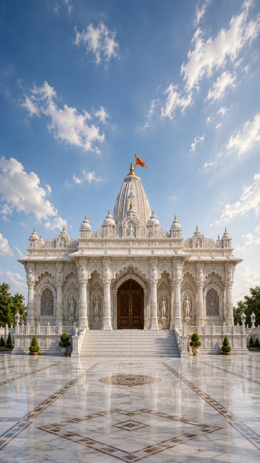 Big and Large Outdoor Marble Temple