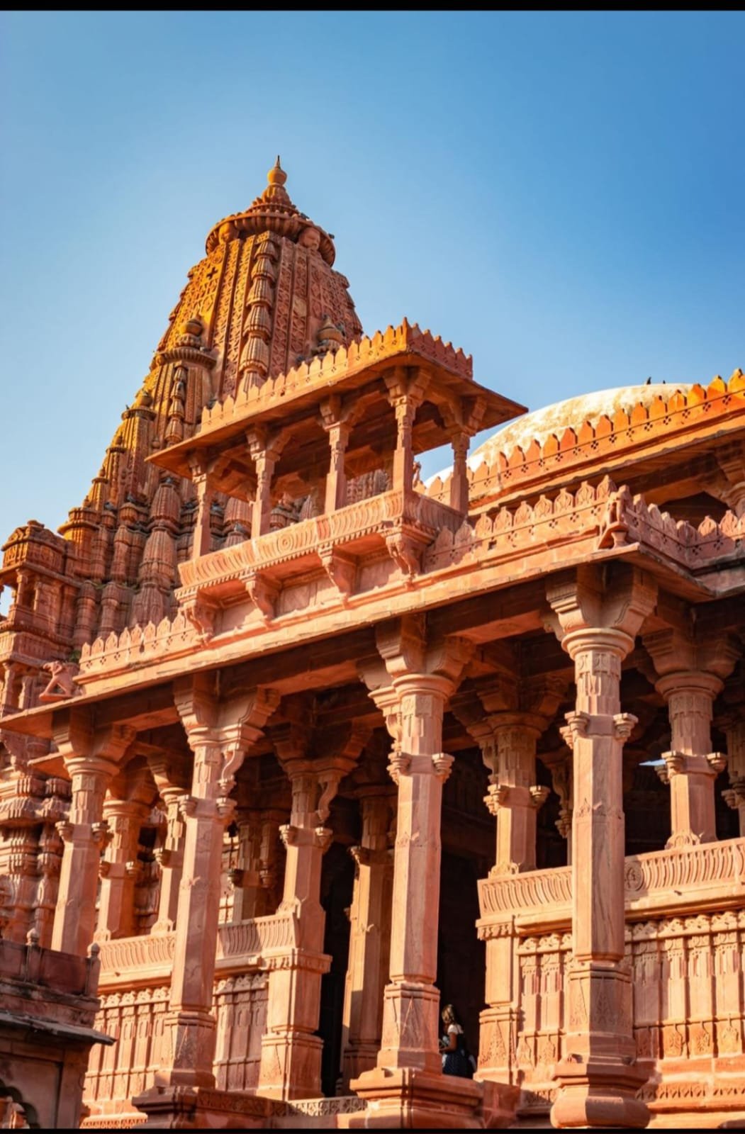 Big and Large Outdoor Marble Temple