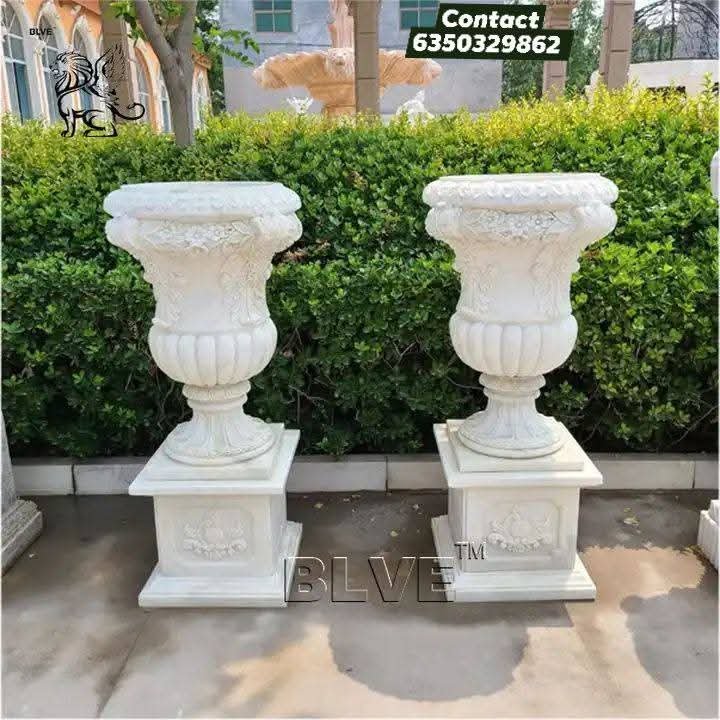 Marble flower pot 