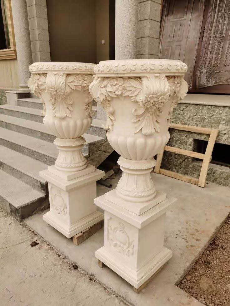 Marble flower pot 